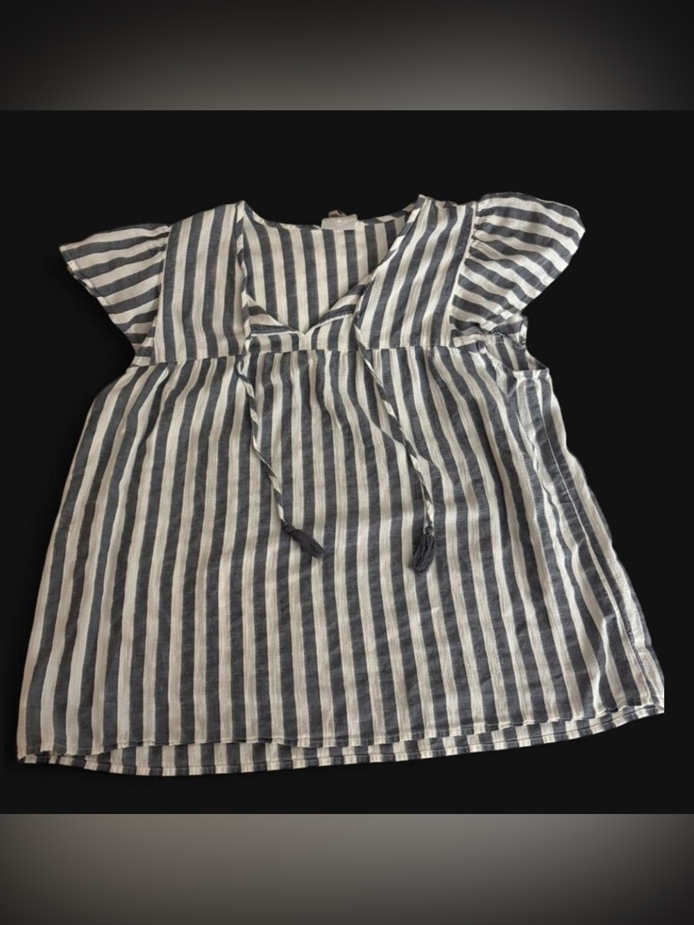 St. John's Bay Blue & White Striped Top | Women's Size: PXXL